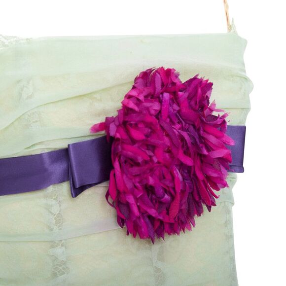 Dolce Gabbana Silk Flower Applique Corset Bustier - Picture 2 of 6